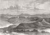 GERMANY. Semicircular Rampart, Dannewerk, Bustrup 1864 old antique print
