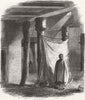 ETHIOPIA. Abyssinian Church Interior, Chaffa, Senafe 1868 old antique print