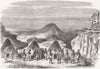 ERITREA. Shoho Village of Akoo & Gulf of Zula 1868 old antique print picture
