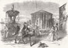 ITALY. Scene, Rome 1849 old antique vintage print picture