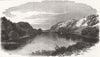 STAFFS. Churnet valley Railway, & Rudyard Reservoir 1849 old antique print