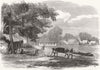 INDIA. Cantonment at Barrackpore 1862 old antique vintage print picture