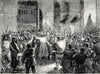 FRANCE. M Flourens freed by insurgents, Paris 1871 old antique print picture