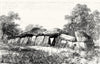 FRANCE. Dolmen, La Roche Aux Fees, Esse 1868 old antique vintage print picture