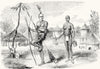 SUDAN. Homestead of Natives of Gondokoro 1865 old antique print picture