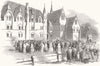 OXON. Bishop of Oxford speaking at Cuddesden 1854 old antique print picture
