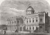 LONDON. Oriental Baths, Victoria St, Westminster 1862 old antique print