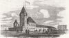 CHESHIRE. Stockport Volunteer Armoury & Drillground 1862 old antique print