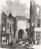 LONDON. Water tank in St Giles's-in-the Fields 1858 old antique print picture