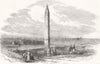 EGYPT. Cleopatra's Needles-Alexandria 1853 old antique vintage print picture