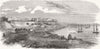 UKRAINE. Odessa-the harbour and boulevard 1853 old antique print picture