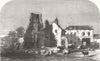 BELGIUM. Hougoumont, on the field of Waterloo 1853 old antique print picture