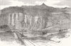WALES. Quarries in the Holyhead Mountain 1853 old antique print picture