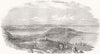 IOW. The Naval review, seen from Bembridge Down 1853 old antique print picture