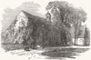 ISLE OF WIGHT. Chapel at Carisbrooke Castle 1853 old antique print picture