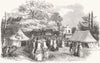 LONDON. Charity sale at Harlesden House 1853 old antique vintage print picture