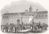 IRELAND. Griffith College(Richmond Jail), Dublin 1844 old antique print