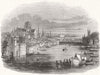 LONDON. Model of London, Surrey zoo 1844 old antique vintage print picture