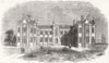 LONDON. New hospital for consumption, Fulham-Road 1844 old antique print
