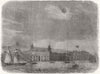 LONDON. Solar Eclipse from Isle of Dogs 1858 old antique vintage print picture