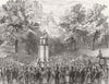 SCOTLAND. Statue of Sir James Simpson at Edinburgh 1877 old antique print