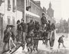 LINCS. A Street in Lincoln 1872 old antique vintage print picture