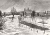 LINCS. Lincoln, from Bracebridge 1877 old antique vintage print picture
