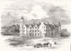 SCOTLAND. Her Majesty's new castle of Balmoral 1854 old antique print picture