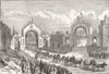 YORKS. Parade at Chapeltown/Roundhay Park Rd, Leeds 1872 old antique print