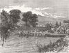 DORSET. Trestle Bridge, River Stour, at Durweston 1872 old antique print