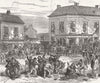 IRELAND. Belfast Riots. Vandalism & stealing spirits 1872 old antique print