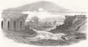 LEICS. Ruined Crows Mills railway viaduct, Leicester 1852 old antique print