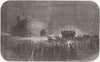 KENT. The Hearse and remains passing Deal Castle 1852 old antique print