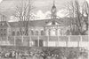 LONDON. Chelsea Hospital-the Crowd going in 1852 old antique print picture