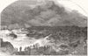 NORTHUMBS. Northumberland Coast during gale 1852 old antique print picture