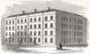 LONDON. proposed working class housing, St James's 1852 old antique print