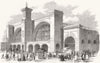 LONDON. Kings-Cross station, Northern Railway 1852 old antique print picture