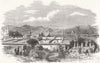Fete in Mount Boone Park, Dartmouth, Devon 1852 old antique print picture