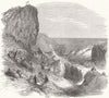 DEVON. Musical fete at Watcombe, near Torquay 1852 old antique print picture