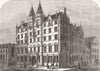 LANCS. New branch sailors' home, Liverpool 1876 old antique print picture