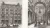 WARCS. The new great western arcade, Birmingham 1876 old antique print picture