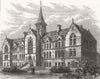 LONDON. Grocers Cos School, Hackney Downs 1876 old antique print picture