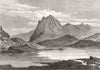 CUMBS. Pillar Rock Mountain, Ennerdale, Cumberland 1876 old antique print
