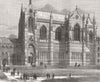 OXON. Keble College Memorial Chapel at Oxford 1876 old antique print picture