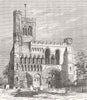 BEDS. The Priory Church, Dunstable 1876 old antique vintage print picture