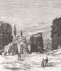 WARCS. Ruins of St Mary's Abbey Church, Nuneaton 1876 old antique print