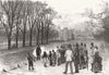 BERKS. Firing salute, long walk, Windsor Park 1874 old antique print picture
