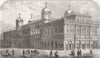NORTHUMBS. new public building at Newcastle-on-Tyne 1855 old antique print