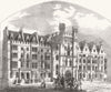 LONDON. Westminster-new houses, Broad Sanctuary 1854 old antique print picture