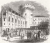 IRELAND. The Castle, at Dublin 1843 old antique vintage print picture